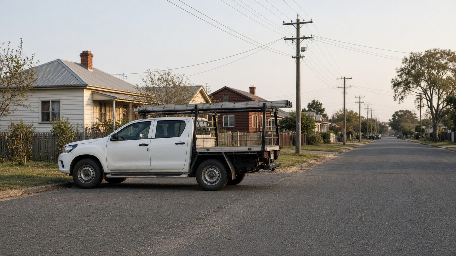 SEC ute on an Echuca street after an install